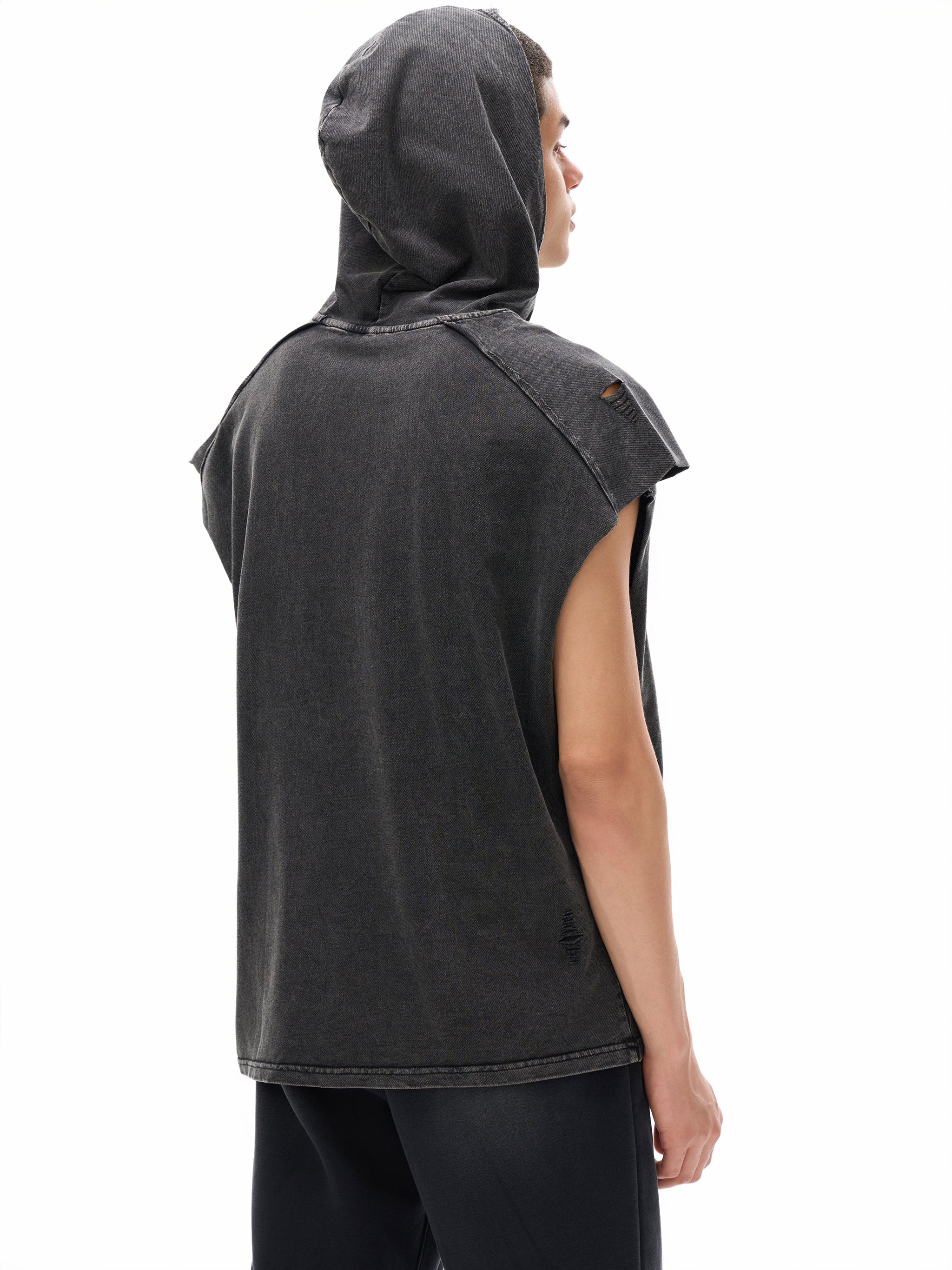 SACRED BARBELL SLEEVELESS HOODIE